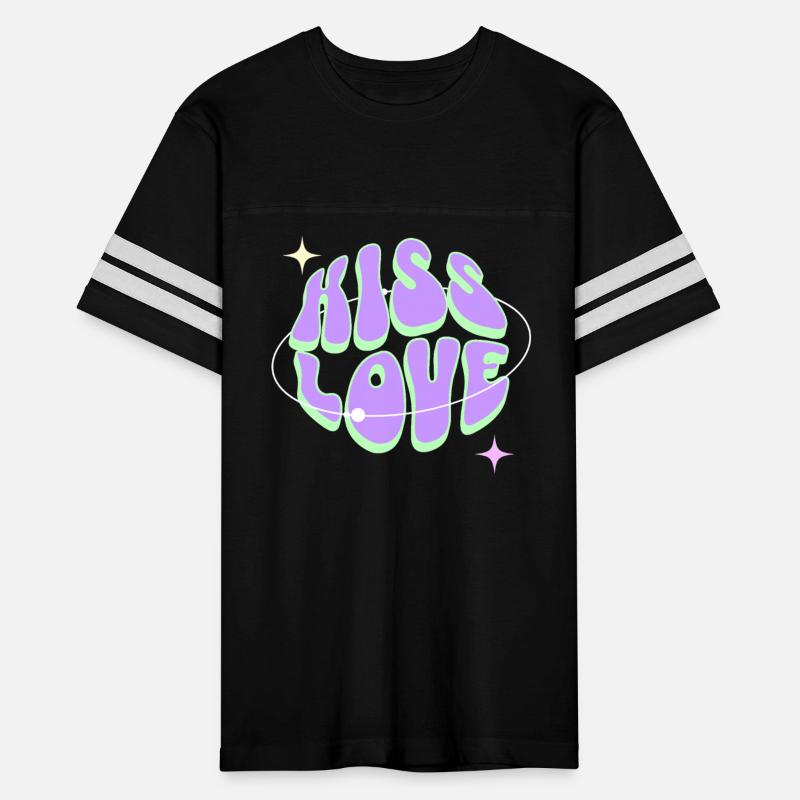 Kiss Love Groovy Retro Lettering