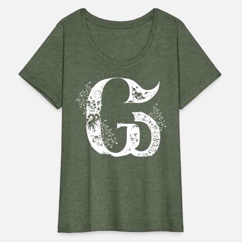 Letter G Monogram Hand Drawn Gothic Witch Wicca