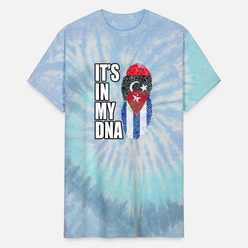 Libyan And Cuban Mix Heritage DNA Flag