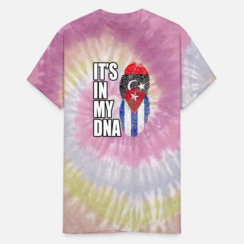 Libyan And Cuban Mix Heritage DNA Flag