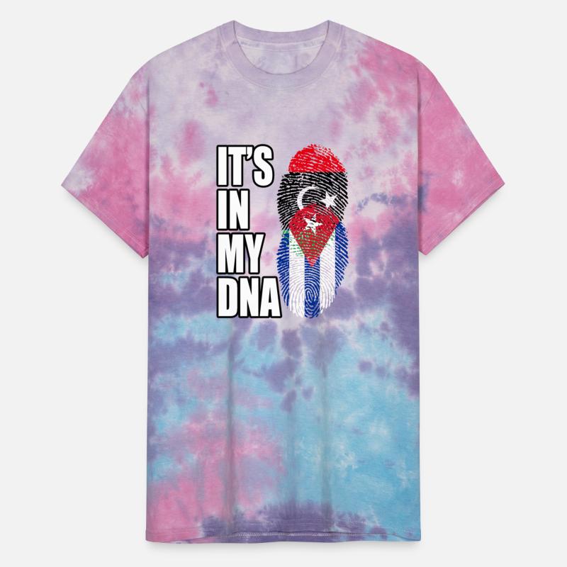 Libyan And Cuban Mix Heritage DNA Flag