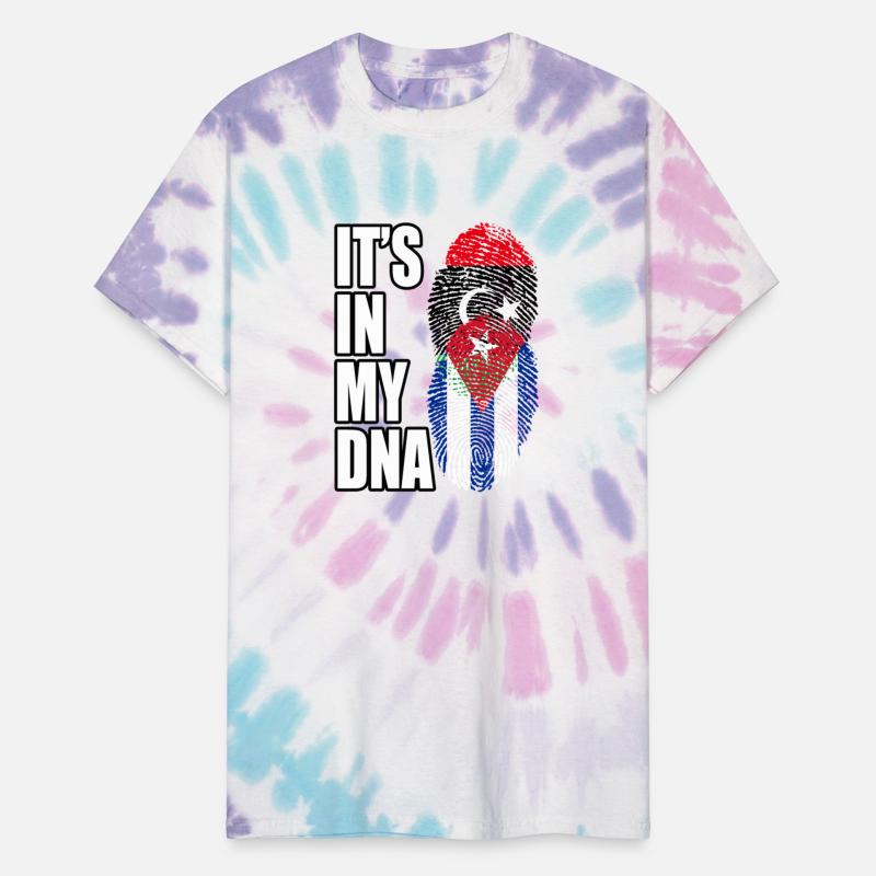 Libyan And Cuban Mix Heritage DNA Flag