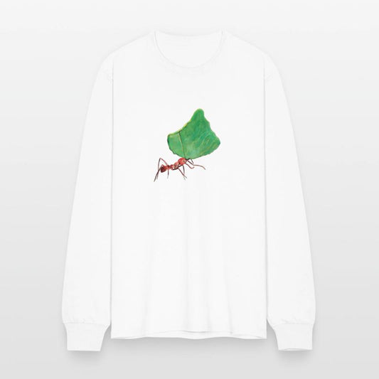 Little Ant Carrying a Big Leaf