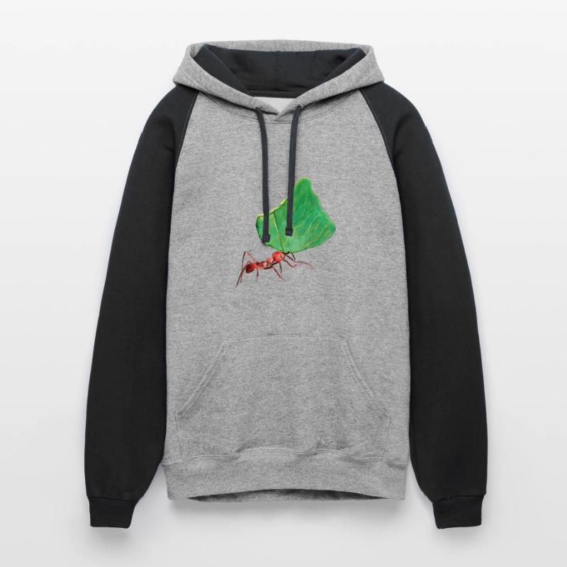 Little Ant Carrying a Big Leaf