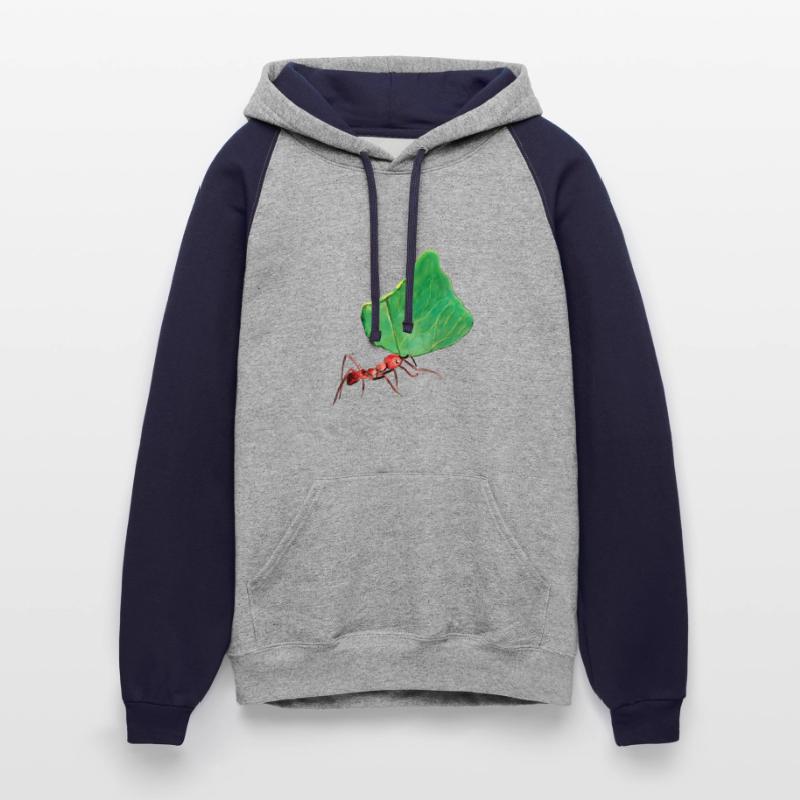 Little Ant Carrying a Big Leaf