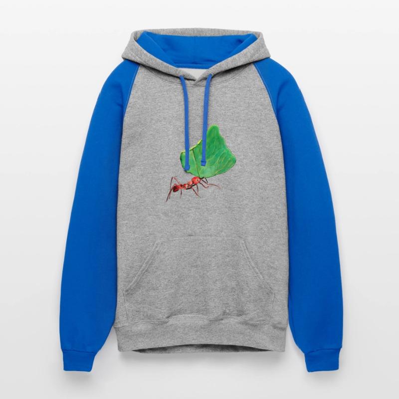 Little Ant Carrying a Big Leaf