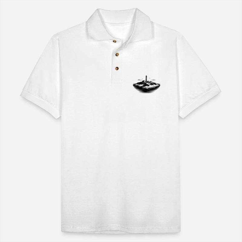 Lonely Island With Lighthouse On The Coast