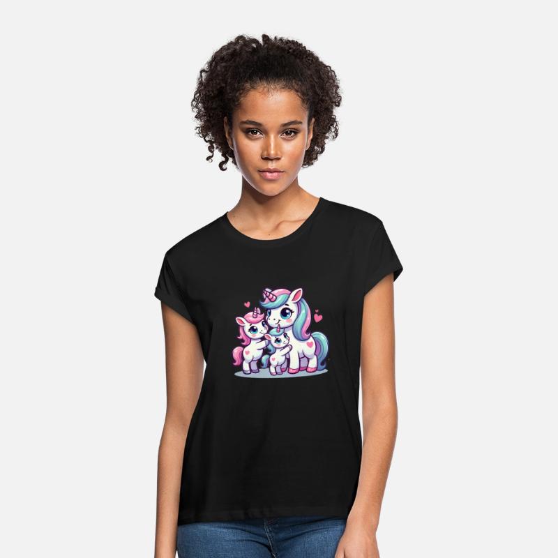 Loving Unicorn Parent With Two Cute Kids