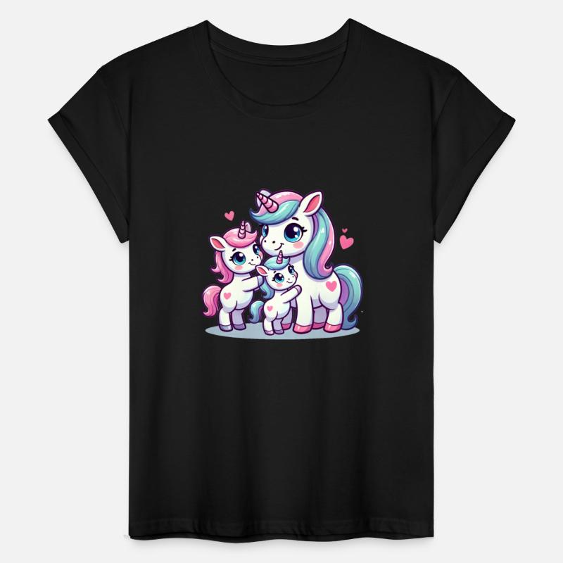 Loving Unicorn Parent With Two Cute Kids