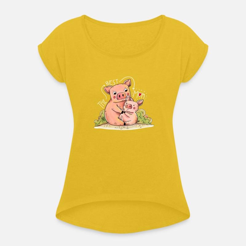Mama Piggy and Baby Pig Cute Mothers Day Design