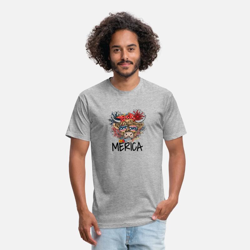 Merica Cow Shirt, Patriotic 4th Of July T-Shirt