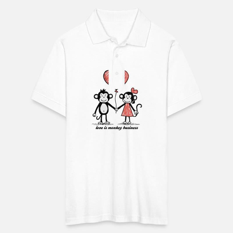 Monkey Lovers Stick Figure Couple