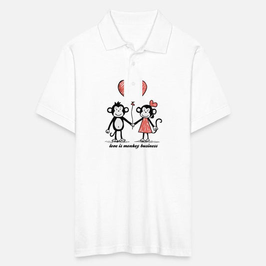Monkey Lovers Stick Figure Couple