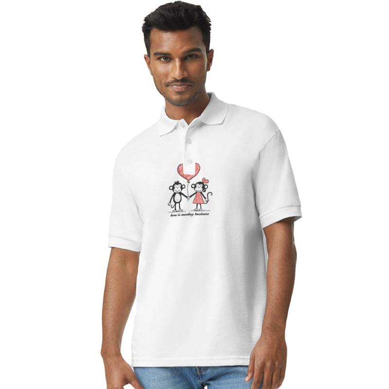 Monkey Lovers Stick Figure Couple