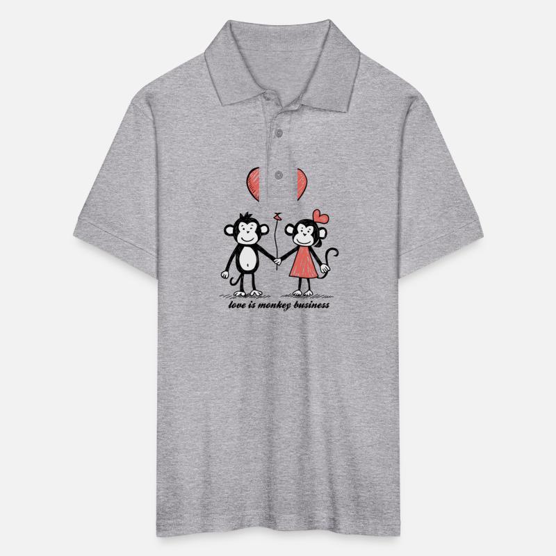 Monkey Lovers Stick Figure Couple