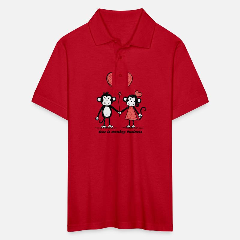 Monkey Lovers Stick Figure Couple