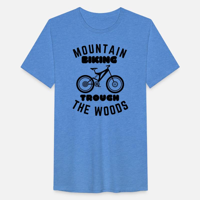 Mountain biking trough the woods