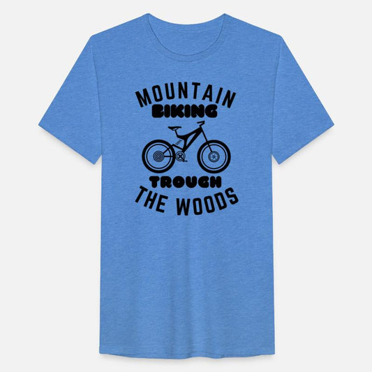 Mountain biking trough the woods