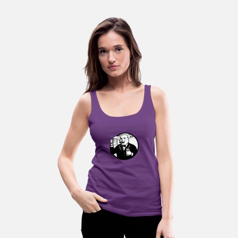 Mr Pig With Beer Mug and Cash Retro