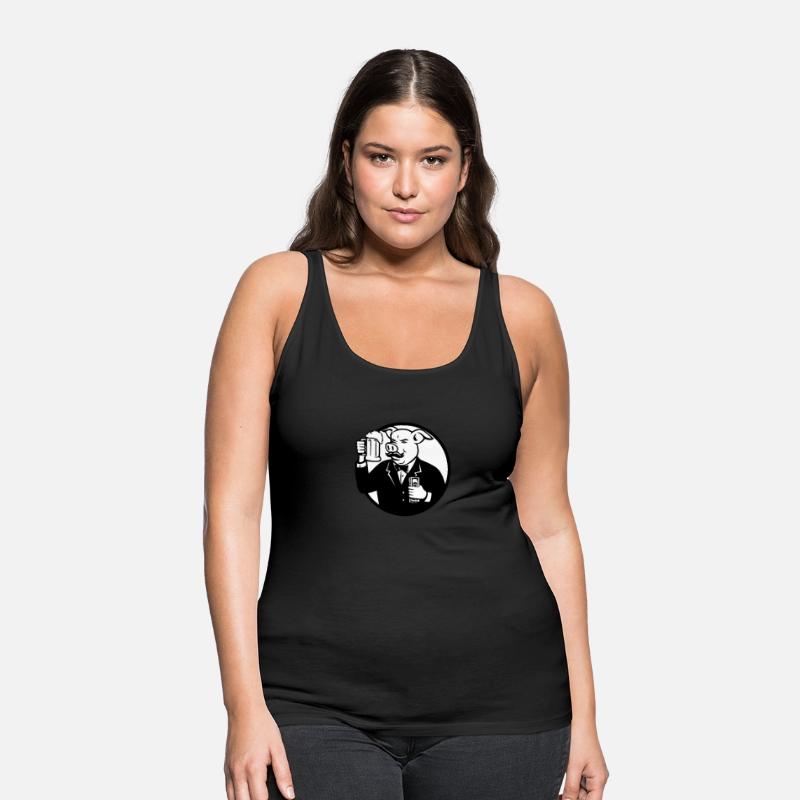 Mr Pig With Beer Mug and Cash Retro