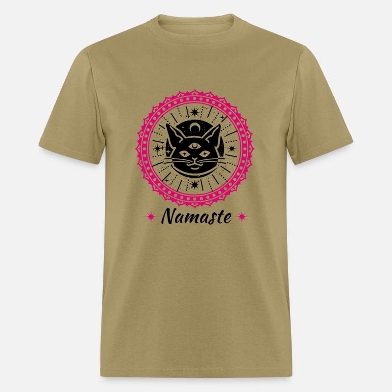 Namaste mandala zen cat tshirt and apparel
