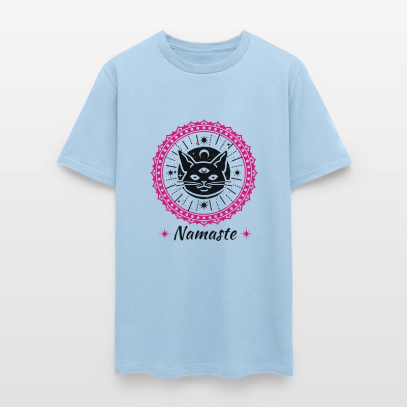 Namaste mandala zen cat tshirt and apparel