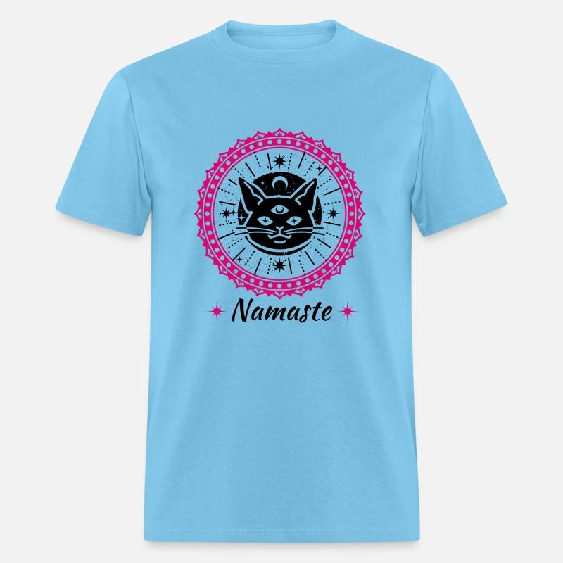 Namaste mandala zen cat tshirt and apparel