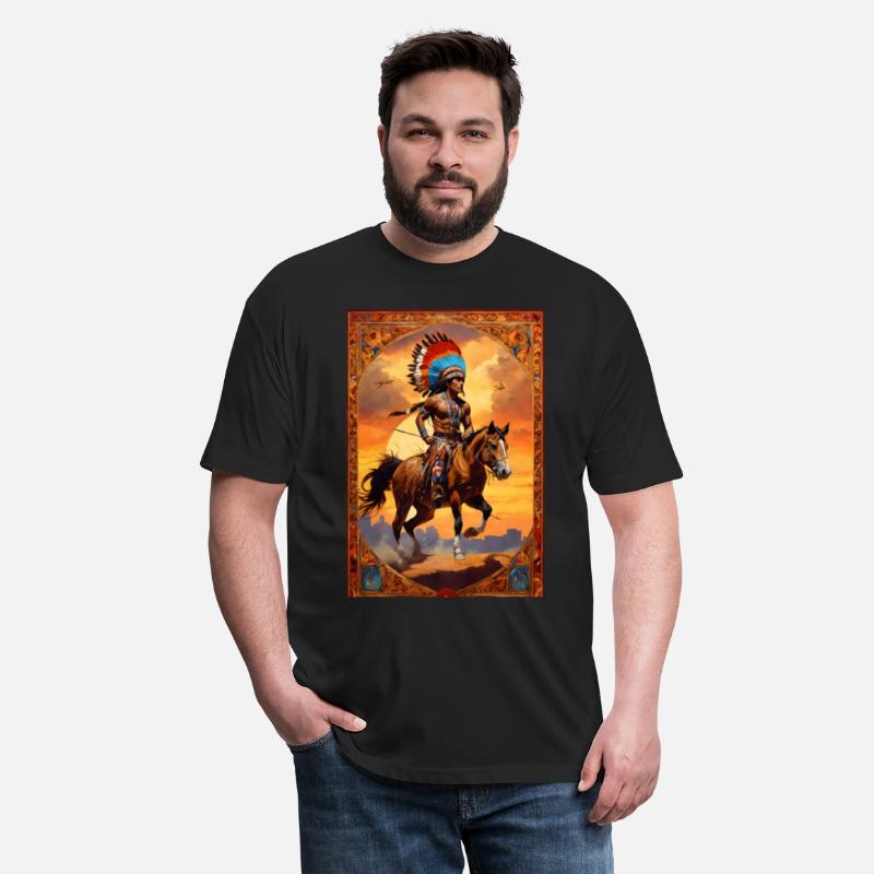 native american indian rebel in a raid