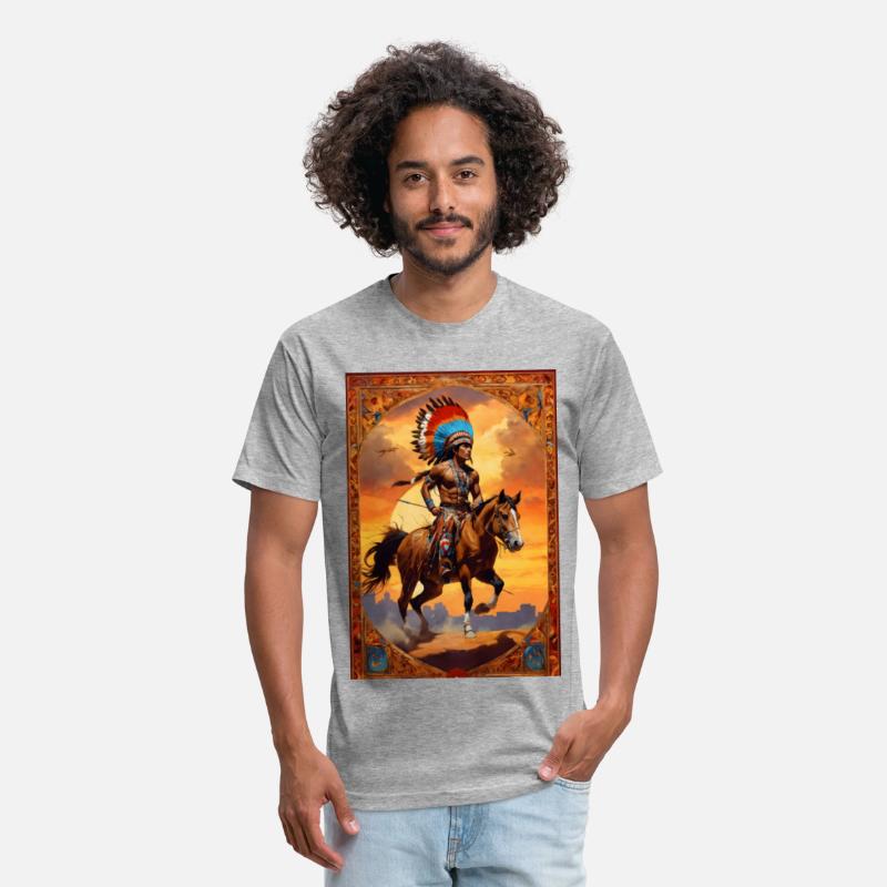 native american indian rebel in a raid