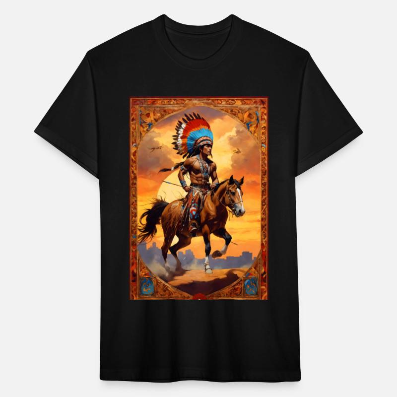 native american indian rebel in a raid