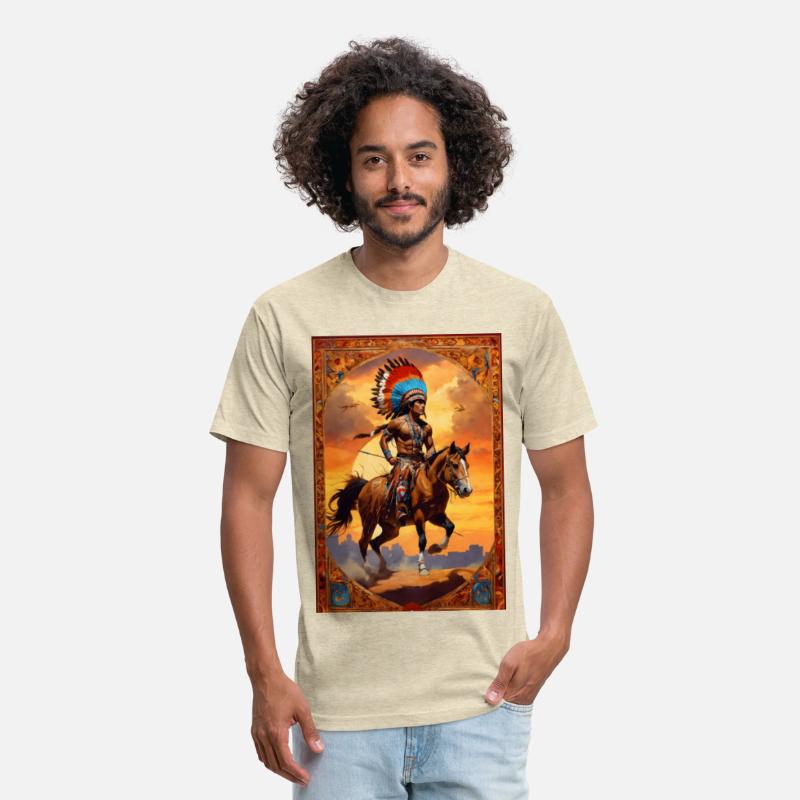 native american indian rebel in a raid