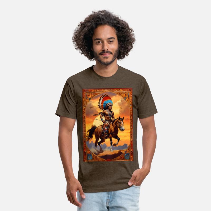 native american indian rebel in a raid