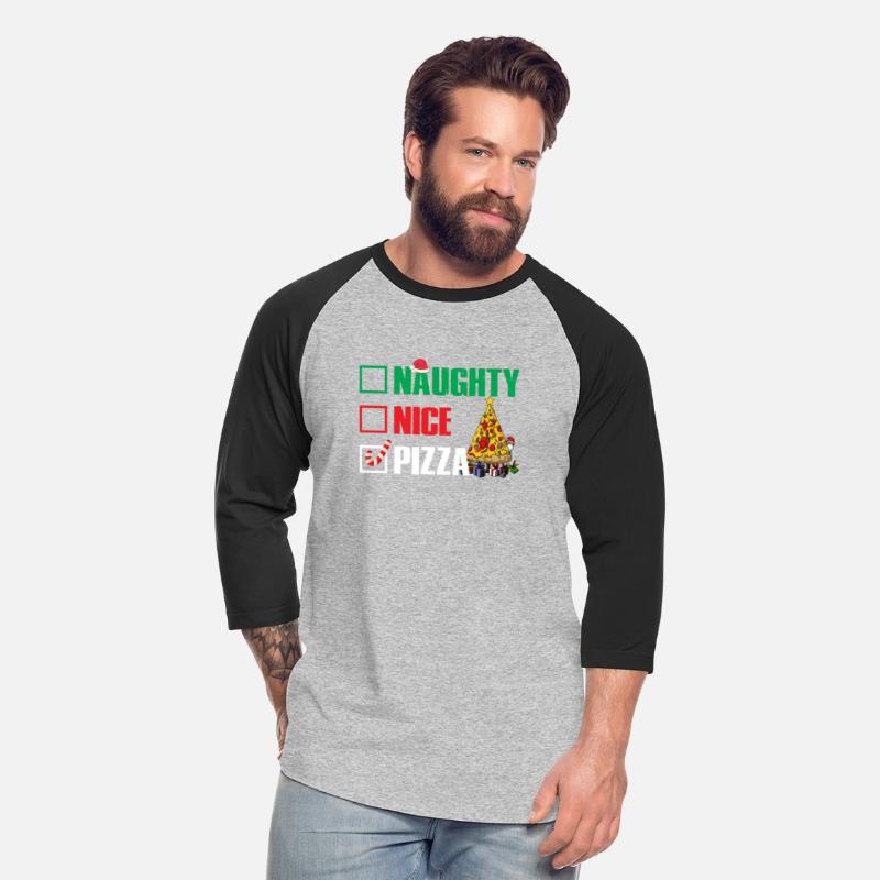 Naughty Nice Pizza Funny Christmas Sarcastic