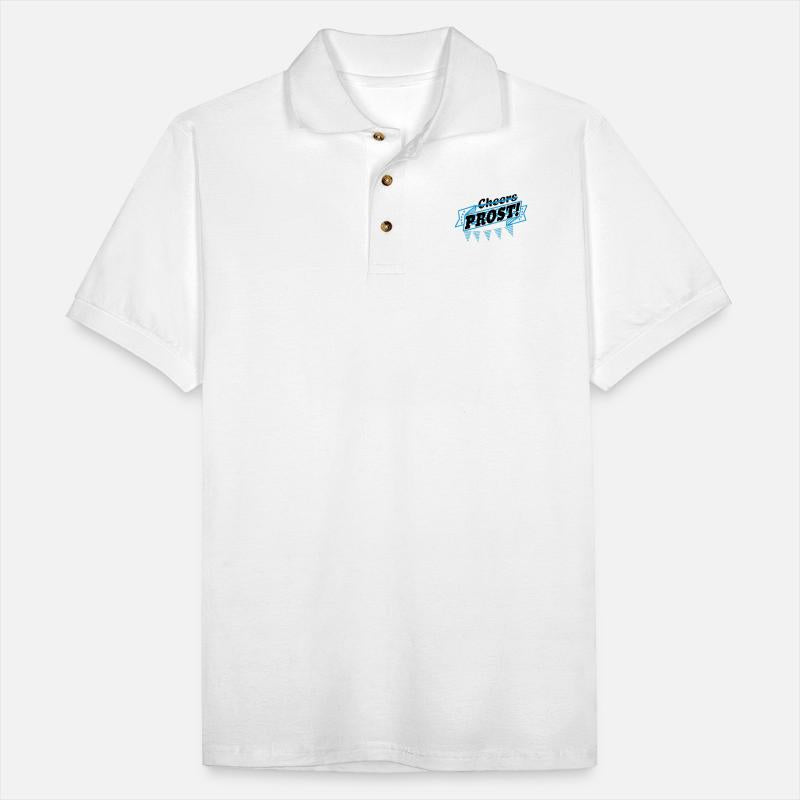 No cheers, Prost! Beer tent with Bavarian flag.