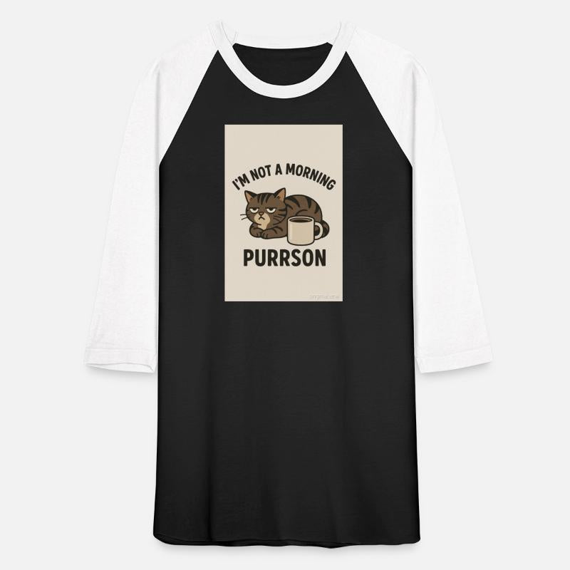 Not a Morning Purrson Funny Cat Shirt & Mug