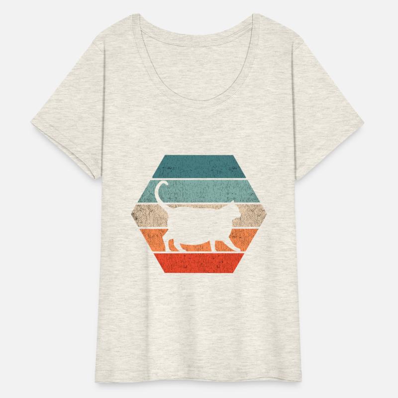 Obese Cat Chubby Chonk 80s Retro Style Funny Fat