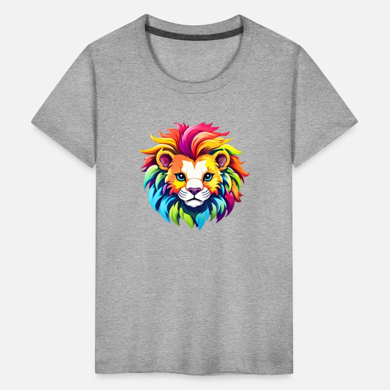 Сolorful Lion Cub Head