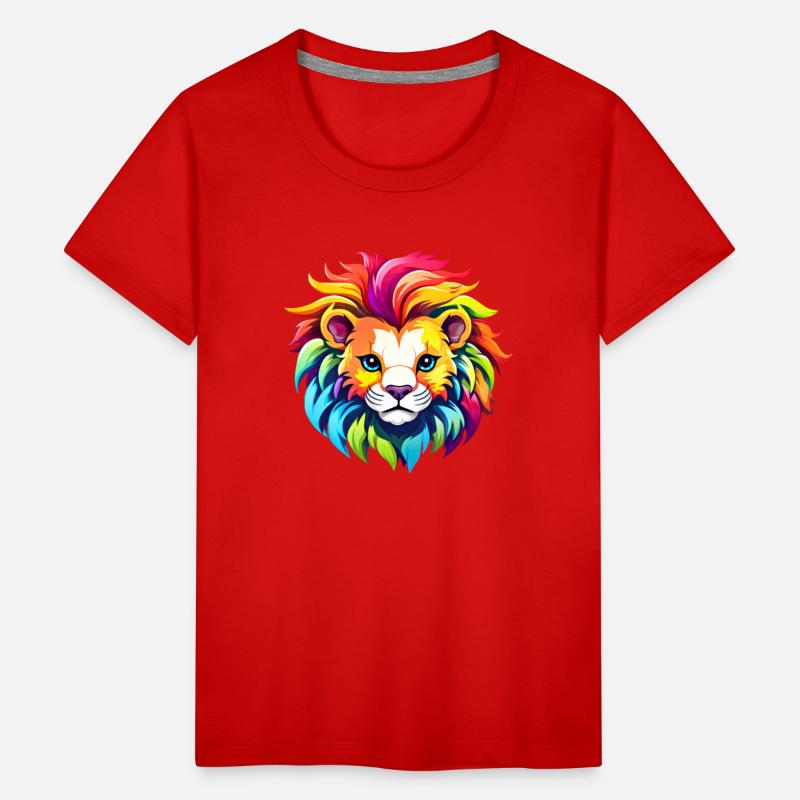 Сolorful Lion Cub Head