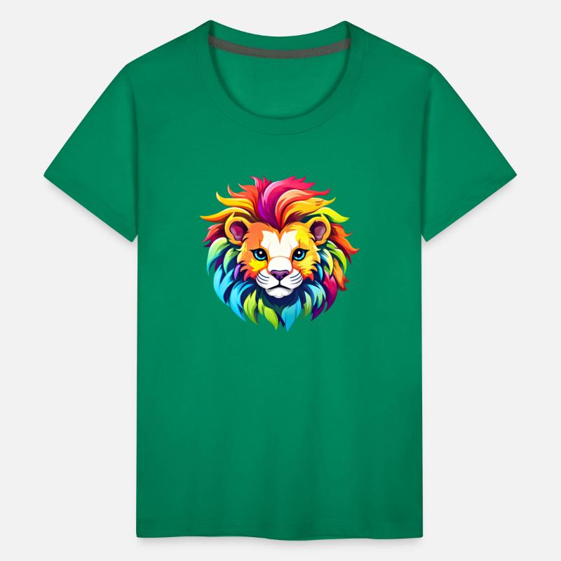 Сolorful Lion Cub Head