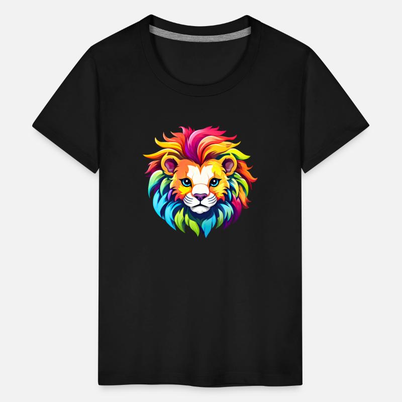 Сolorful Lion Cub Head