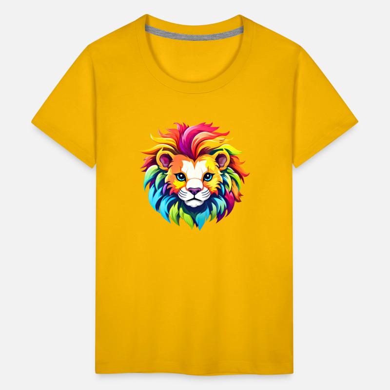 Сolorful Lion Cub Head