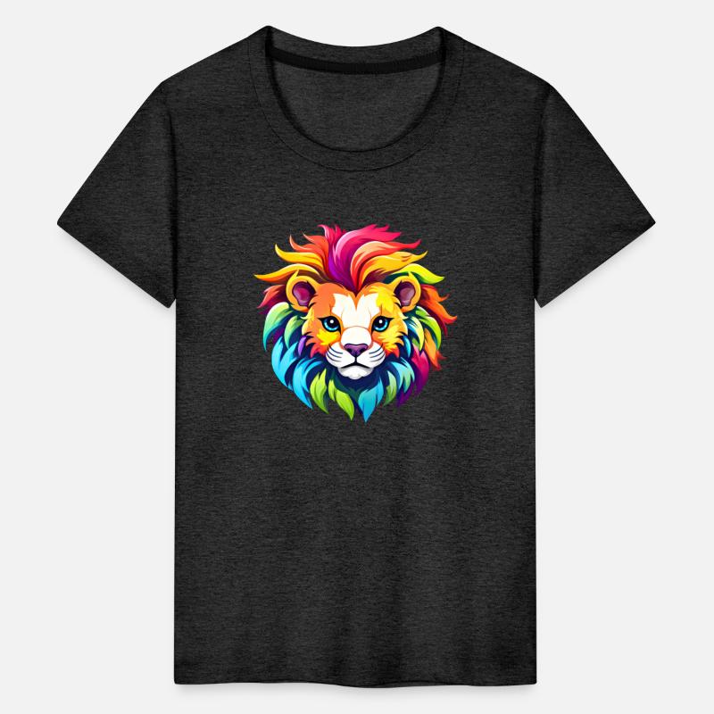 Сolorful Lion Cub Head
