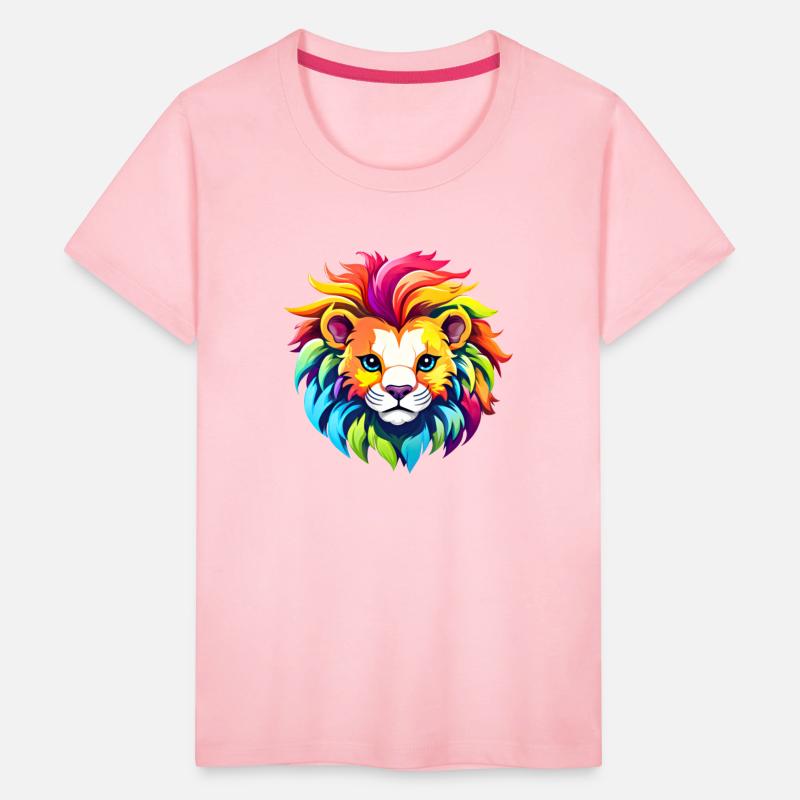 Сolorful Lion Cub Head