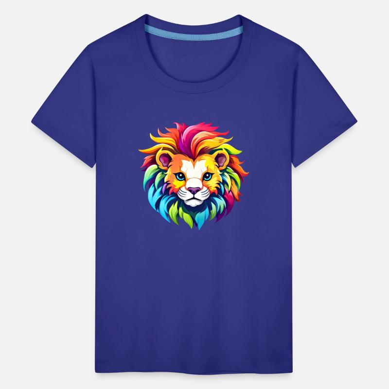 Сolorful Lion Cub Head