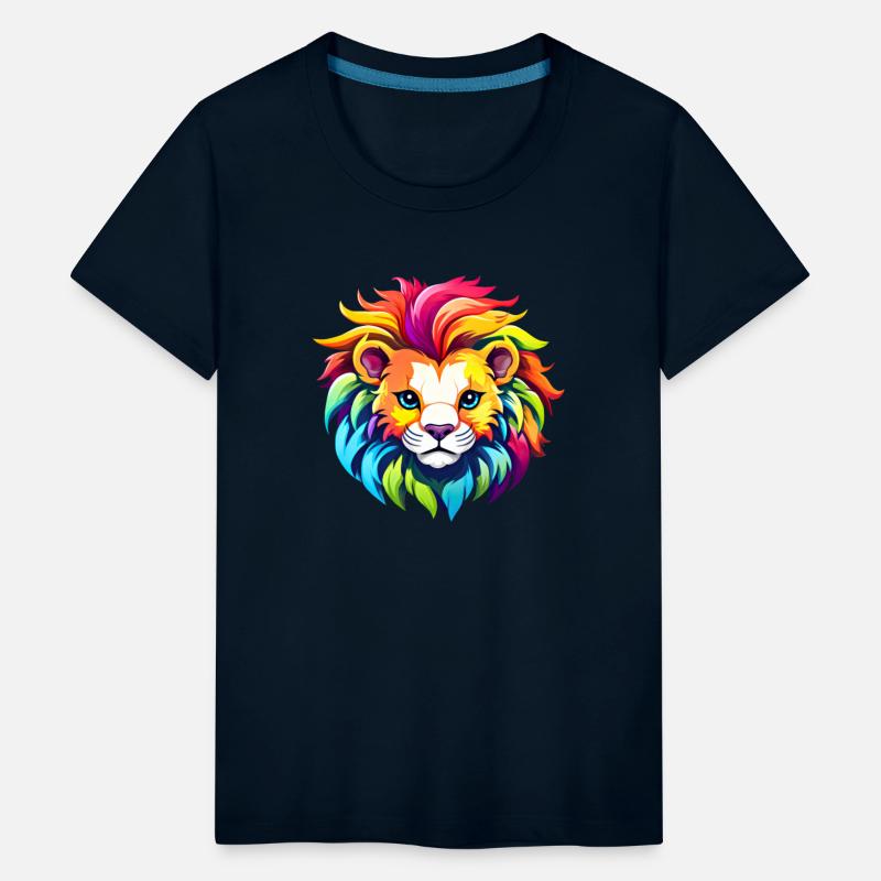 Сolorful Lion Cub Head