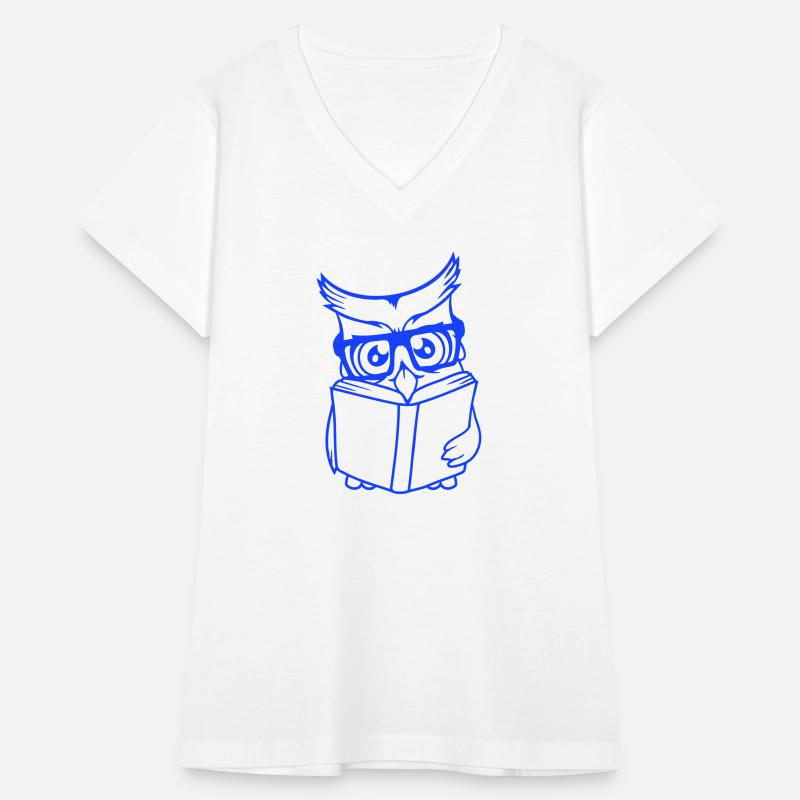 Owl nerd geek book reading bird owl glasses funny