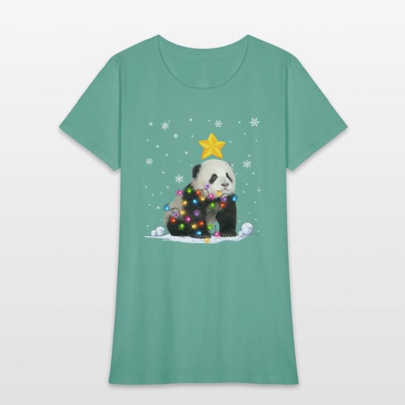 Panda Bear Animals Tree Lights
