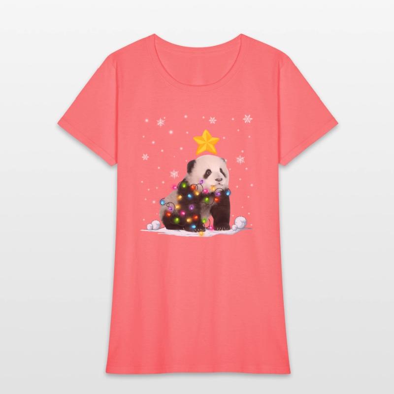 Panda Bear Animals Tree Lights