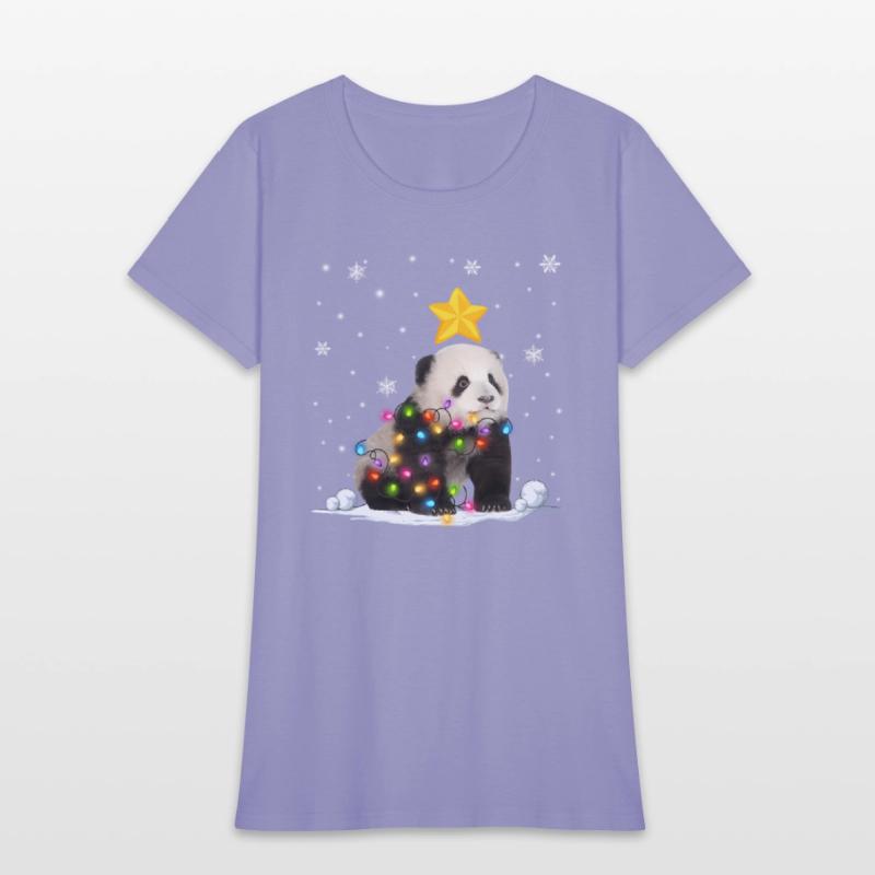 Panda Bear Animals Tree Lights