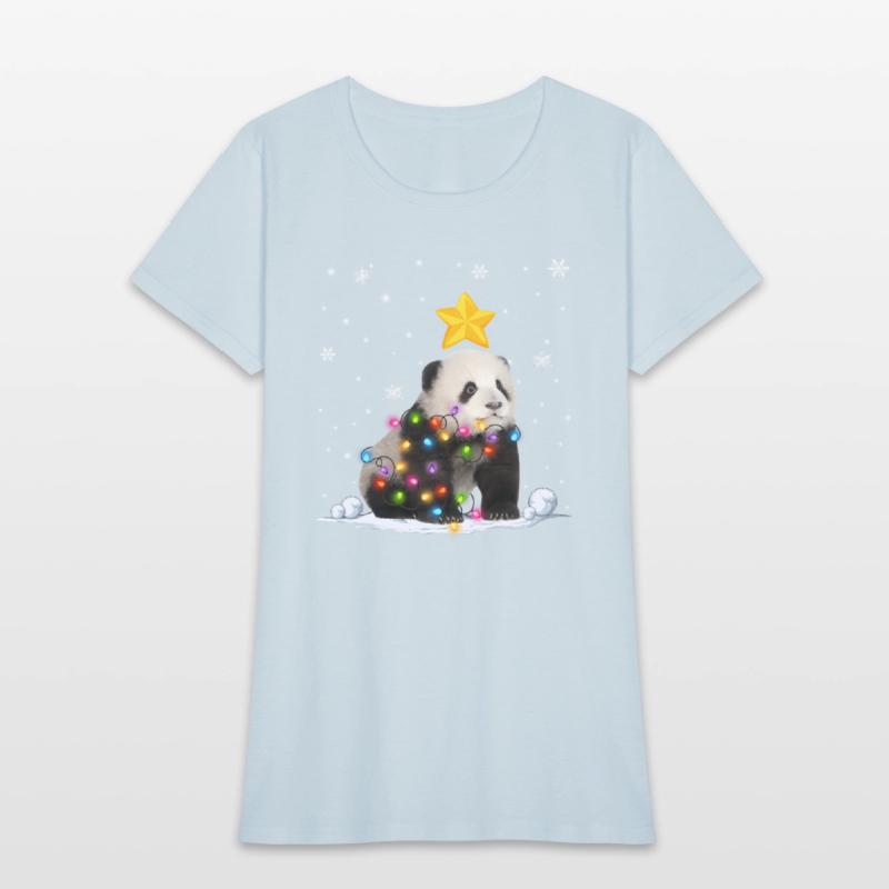Panda Bear Animals Tree Lights